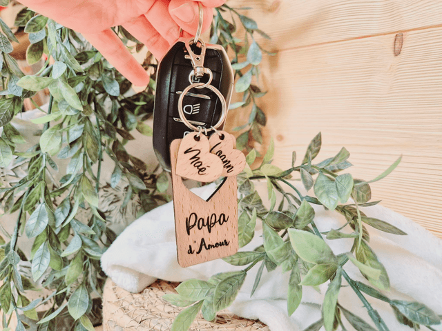 Porte clé Papa ou Maman d'Amour