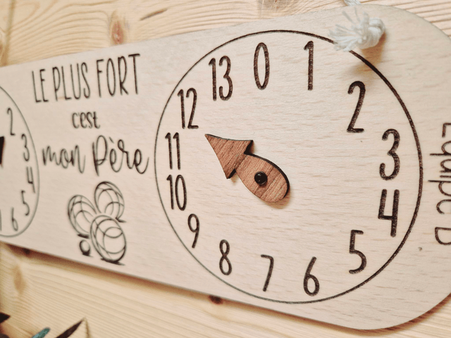 Compteur Point Pétanque  "Le plus fort c'est mon père"