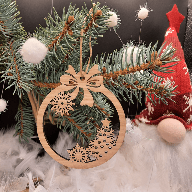 Boule de Noël en Frêne massif - Modèle 31